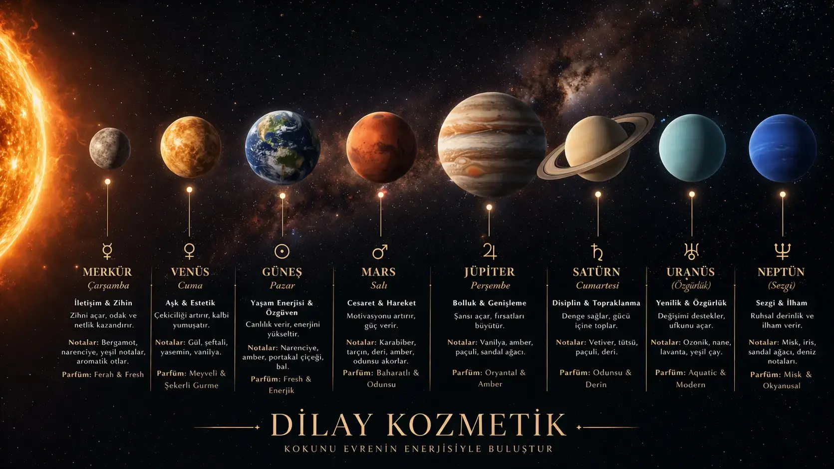Gezegenlere Göre Parfüm Seçimi: Hangi Gün Hangi Koku?