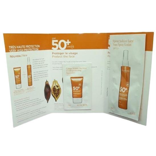 Clarins Sun Face SPF50+ Güneş Kremi + Sun Care Body Lotıon Set Sample - 2