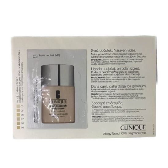 Clinique Anti Blemish Solutions Make Up 03 fresh natural Fondöten Sample - 1