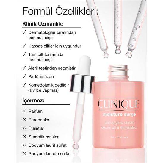 Clinique Moisture Surge Active Glow 50 ml Aydınlatıcı Yüz Serumu - 6