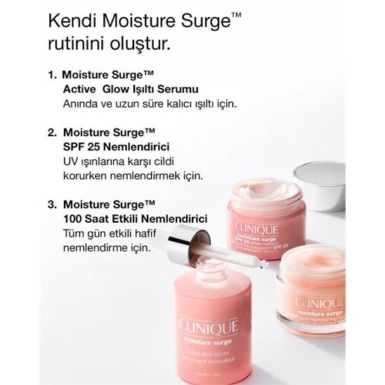 Clinique Moisture Surge Active Glow 50 ml Aydınlatıcı Yüz Serumu - 8