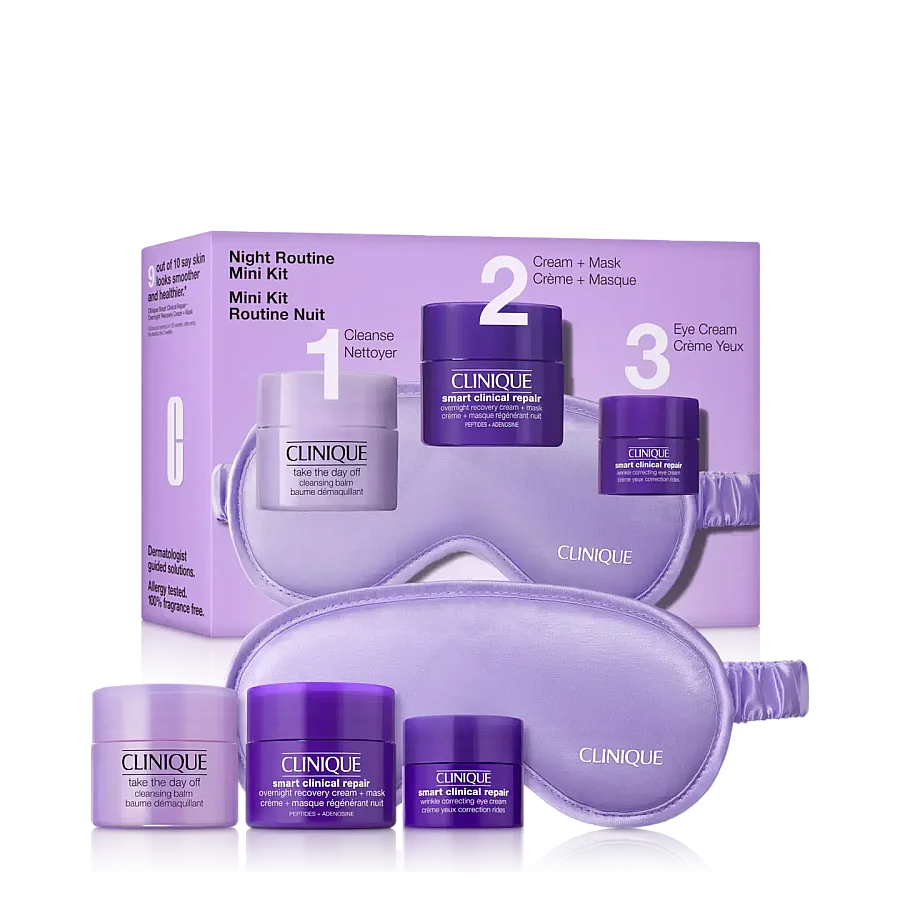 Clinique Night Routine Mini Kit 3'lü Gece Cilt Bakım Seti