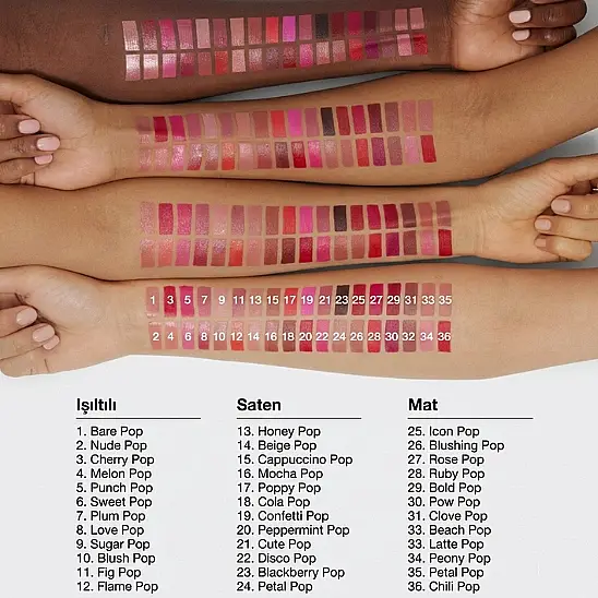 Clinique Pop Lipstick Longwear Cappucino Pop Ruj - 5