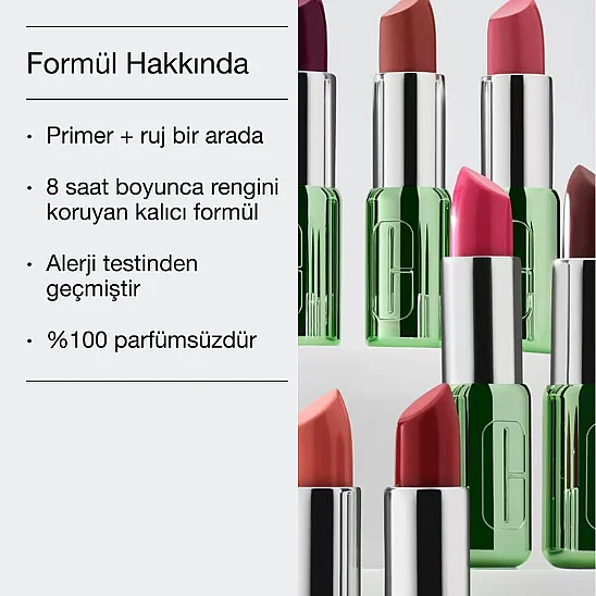 Clinique Pop Lipstick Longwear Petal Pop Ruj - 4