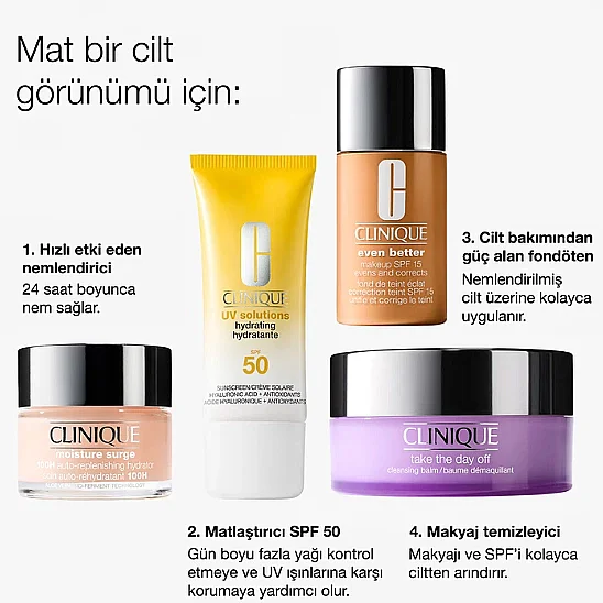 Clinique UV Solutions SPF50+ 40 ml Matlaştırıcı Güneş Kremi  - 9