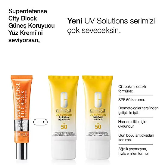 Clinique UV Solutions SPF50+ 40 ml Nemlendirici Güneş Kremi - 9