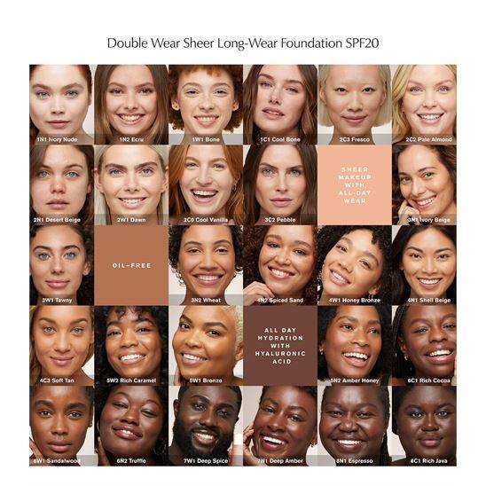 Estee Lauder Double Wear Sheer Longwear SPF20 30 ml 2C3 Fondöten - 6