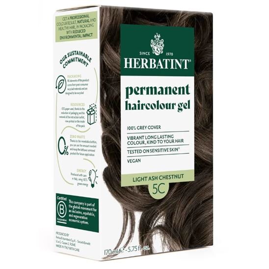 Herbatint 5C Light Ash Chestnut Açık Küllü Kestane Saç Boyası - 1