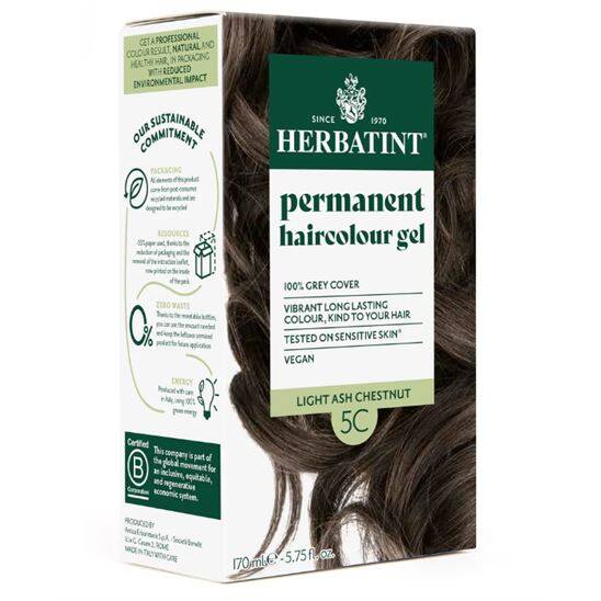 Herbatint 5C Light Ash Chestnut Açık Küllü Kestane Saç Boyası - 1