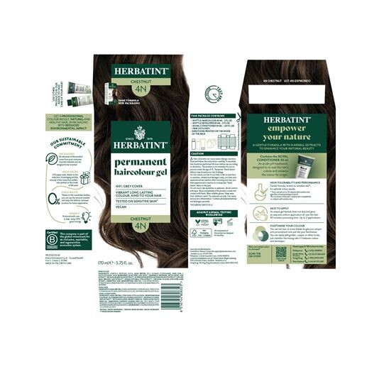 Herbatint 4N Chatain Kestane Saç Boyası - 4