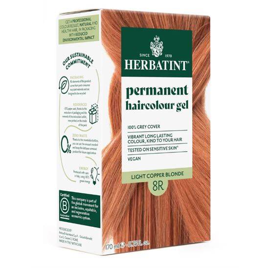 Herbatint 8R Blond Clair Cuivre Açık Sarı Bakır Saç Boyası - 1