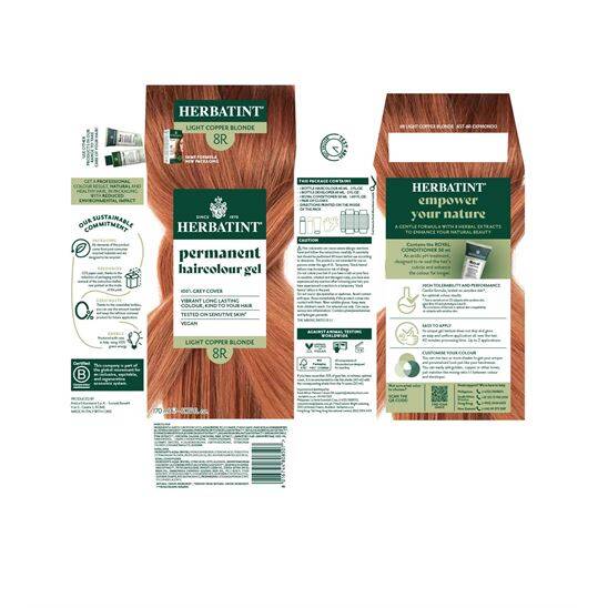 Herbatint 8R Blond Clair Cuivre Açık Sarı Bakır Saç Boyası - 4