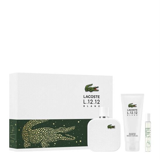 Lacoste L.12.12 Blanc EDT 100 ml Erkek Parfüm Seti (1)