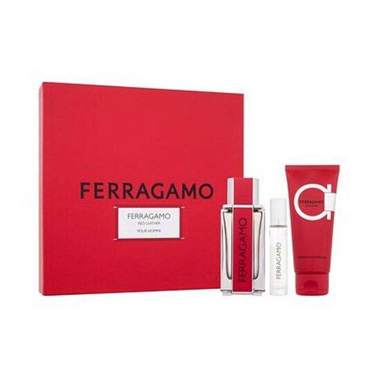Salvatore Ferragamo Red Leather Edp 100 ml Erkek Parfüm Seti - 1