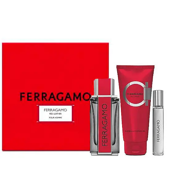 Salvatore Ferragamo Red Leather Edp 100 ml Erkek Parfüm Seti - 1